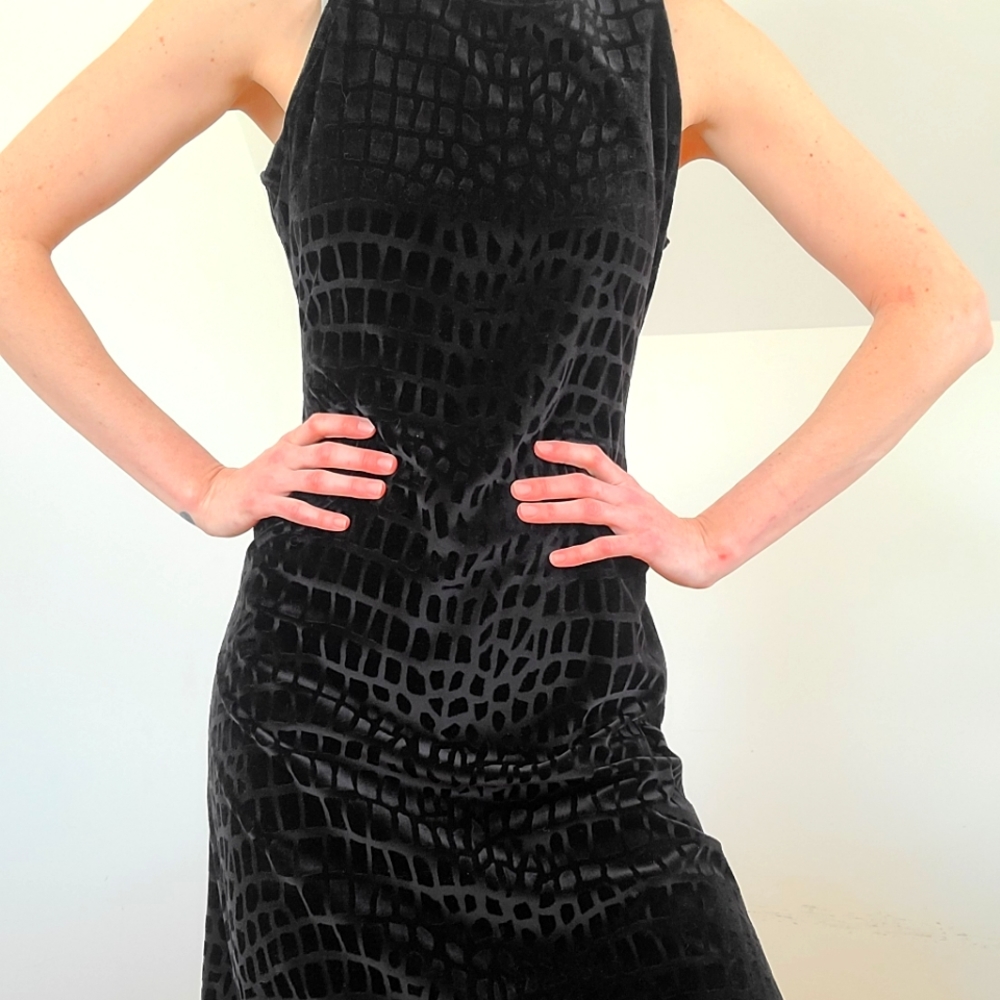 VINTAGE - La belle black velvet dress